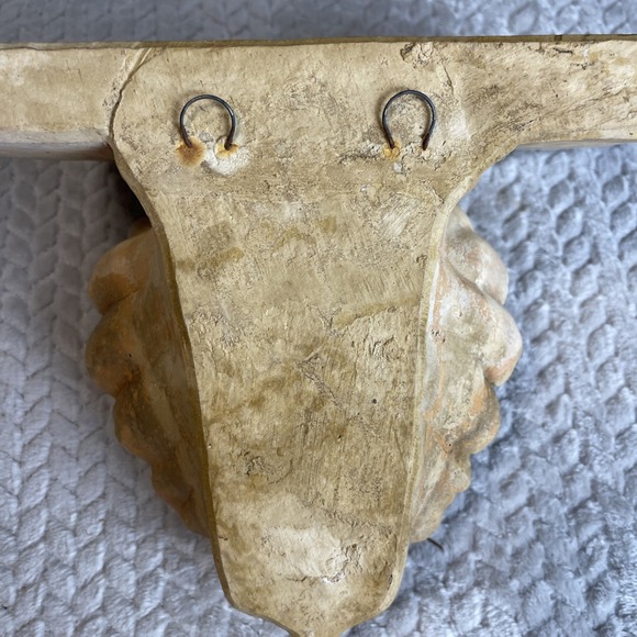 Vintage Plaster Shell Wall Sconce Bracket Shelf 8in x 11in Mid Century - Picture 6 of 9